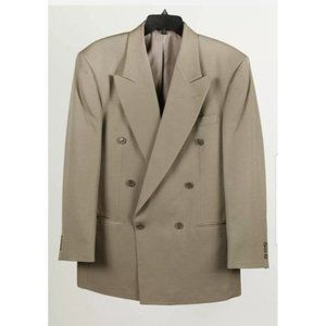 Pierre Balmain Men's Taupe Double Breasted Blazer Size 40R